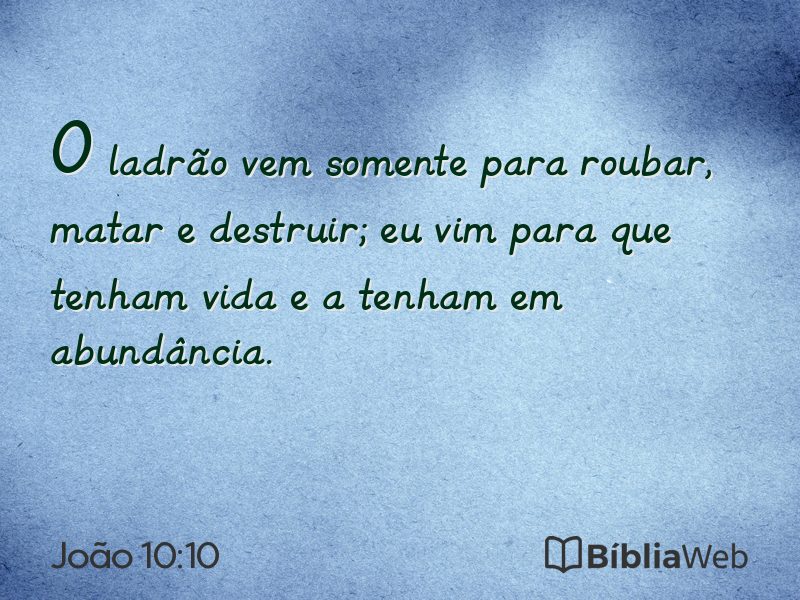 João 10:10 em imagem para compartilhar