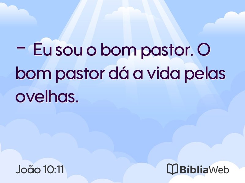 João 10:11 em imagem para compartilhar