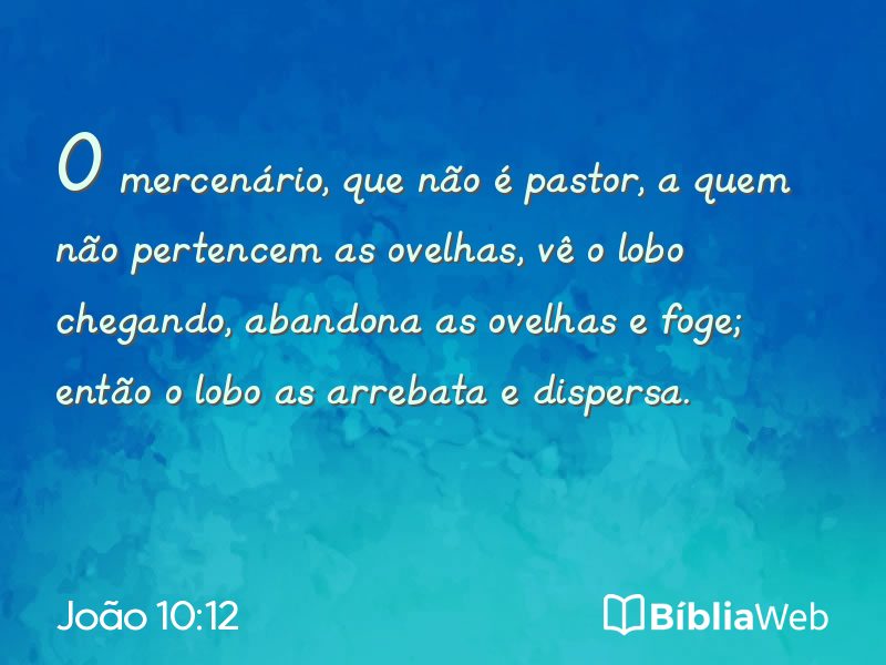 João 10:12 em imagem para compartilhar