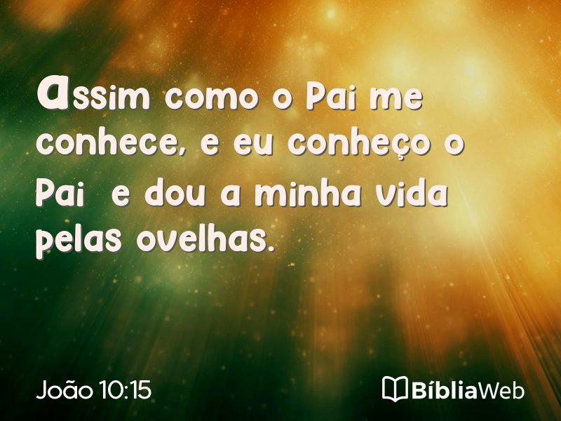 João 10:15 em imagem para compartilhar