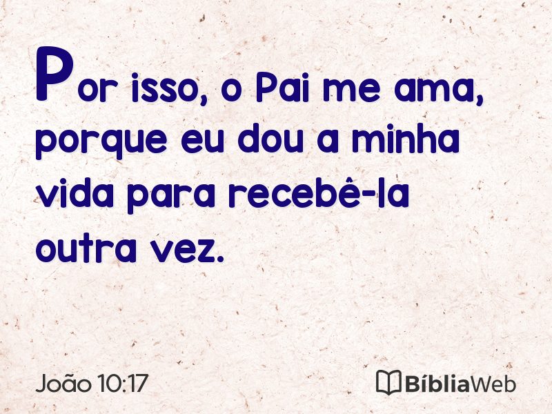 João 10:17 em imagem para compartilhar