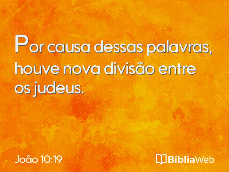 João 10:19 em imagem para compartilhar