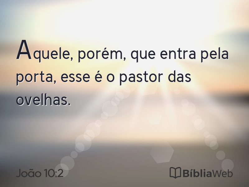 João 10:2 em imagem para compartilhar