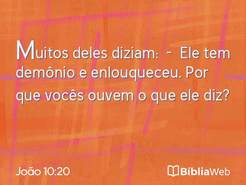 João 10:20 em imagem para compartilhar