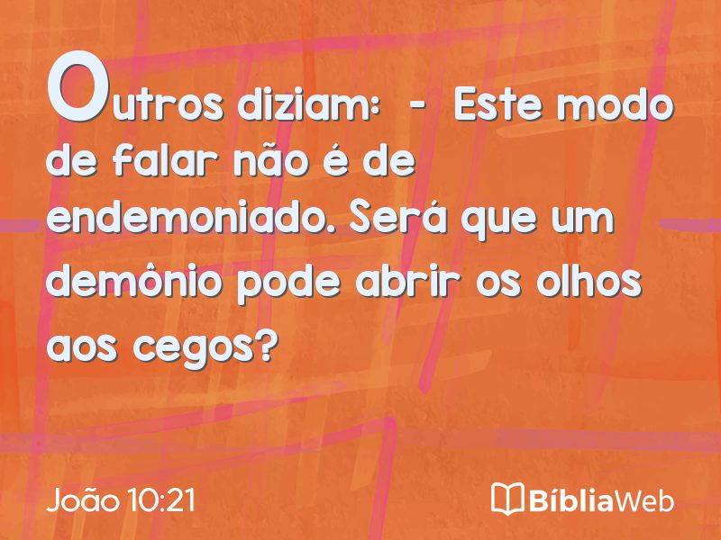 João 10:21 em imagem para compartilhar