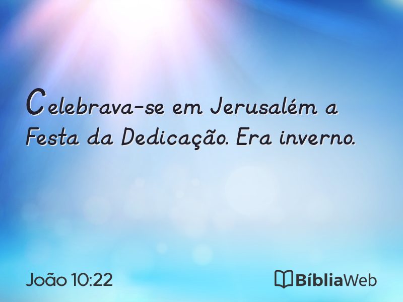 João 10:22 em imagem para compartilhar