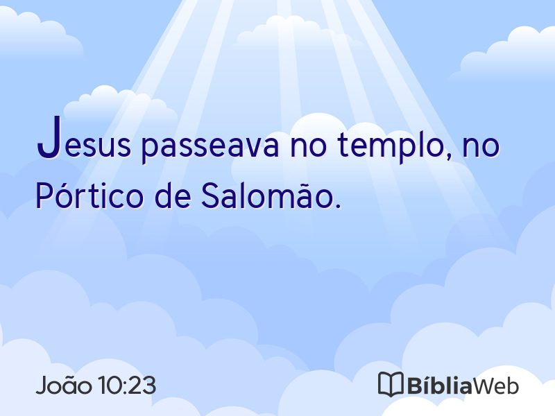 João 10:23 em imagem para compartilhar