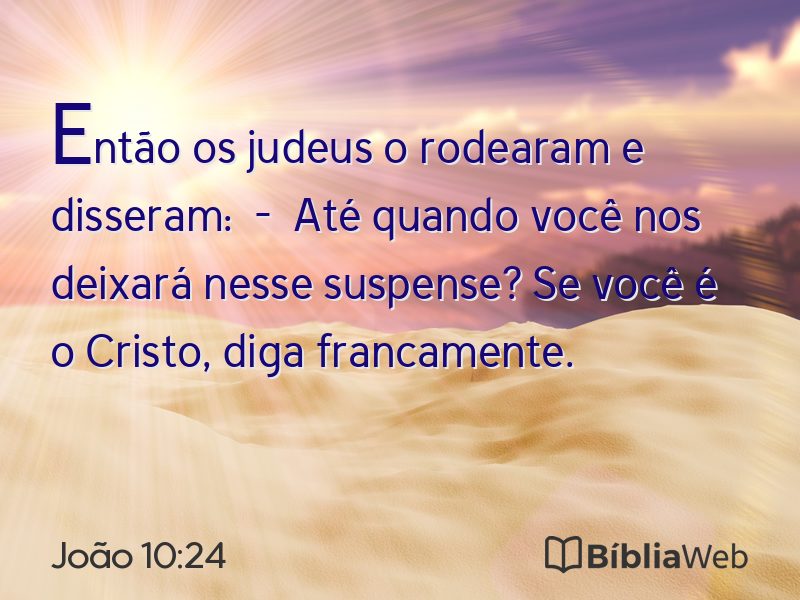 João 10:24 em imagem para compartilhar