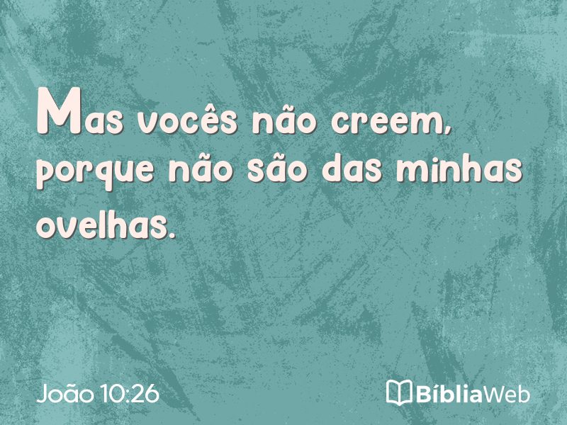 João 10:26 em imagem para compartilhar