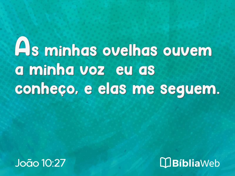 João 10:27 em imagem para compartilhar