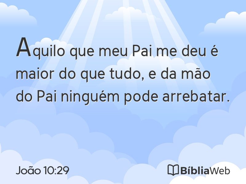 João 10:29 em imagem para compartilhar