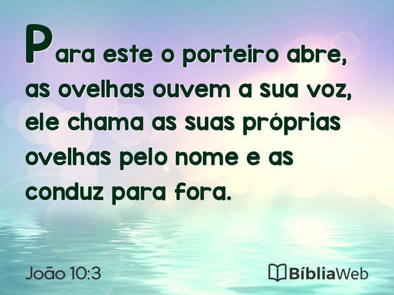 João 10:3 em imagem para compartilhar