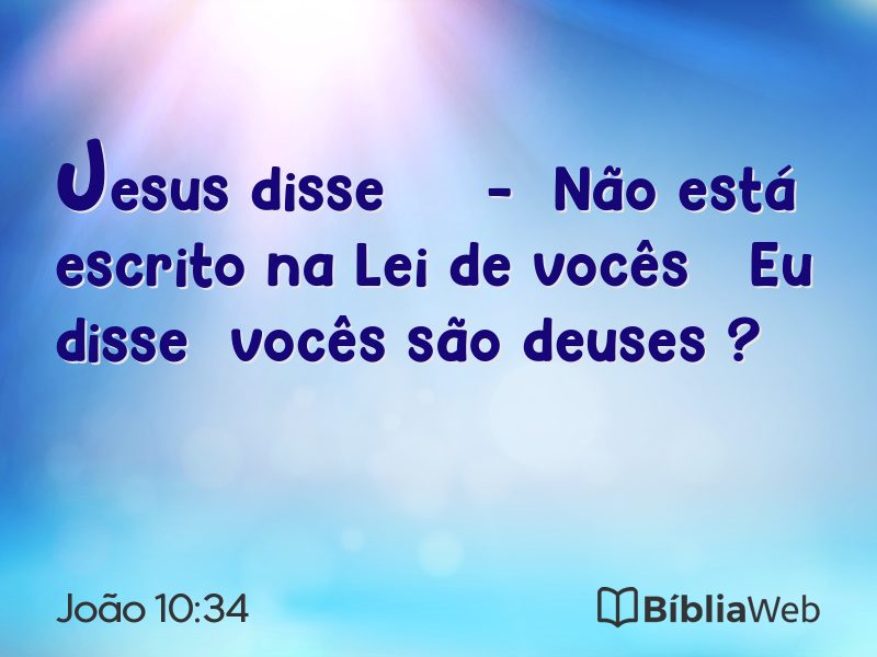 João 10:34 em imagem para compartilhar
