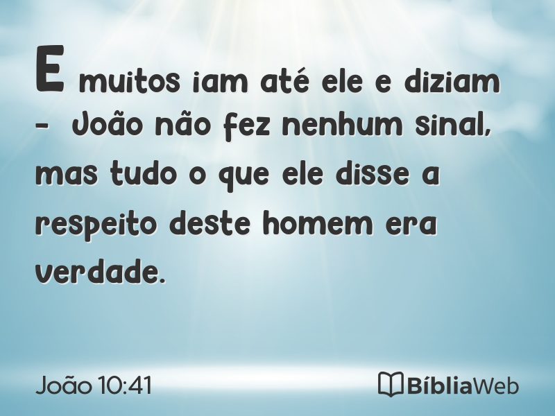 João 10:41 em imagem para compartilhar