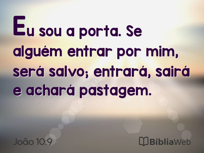 João 10:9 em imagem para compartilhar