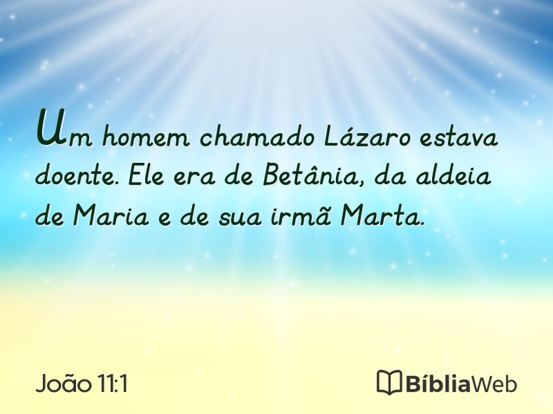 João 11:1 em imagem para compartilhar