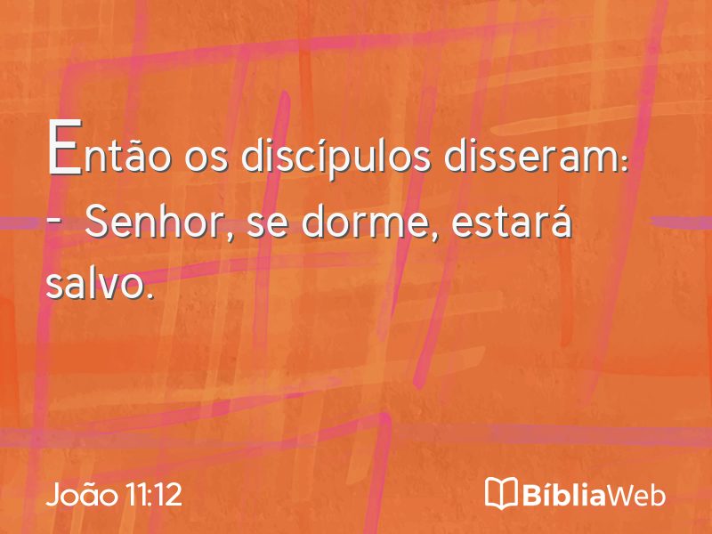 João 11:12 em imagem para compartilhar