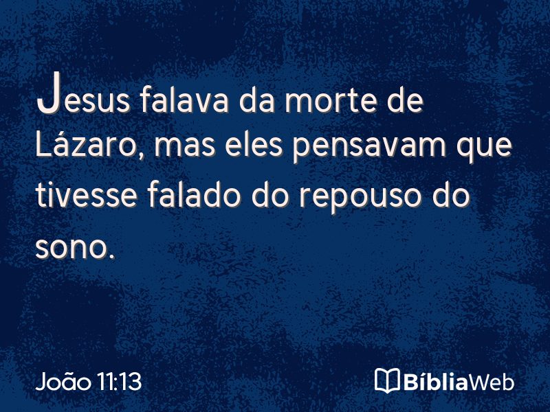 João 11:13 em imagem para compartilhar
