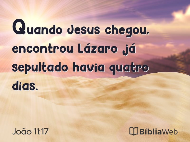 João 11:17 em imagem para compartilhar