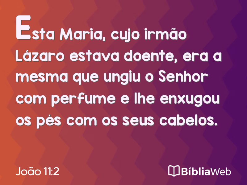 João 11:2 em imagem para compartilhar