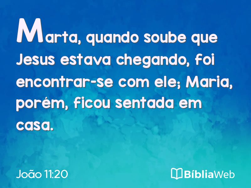 João 11:20 em imagem para compartilhar