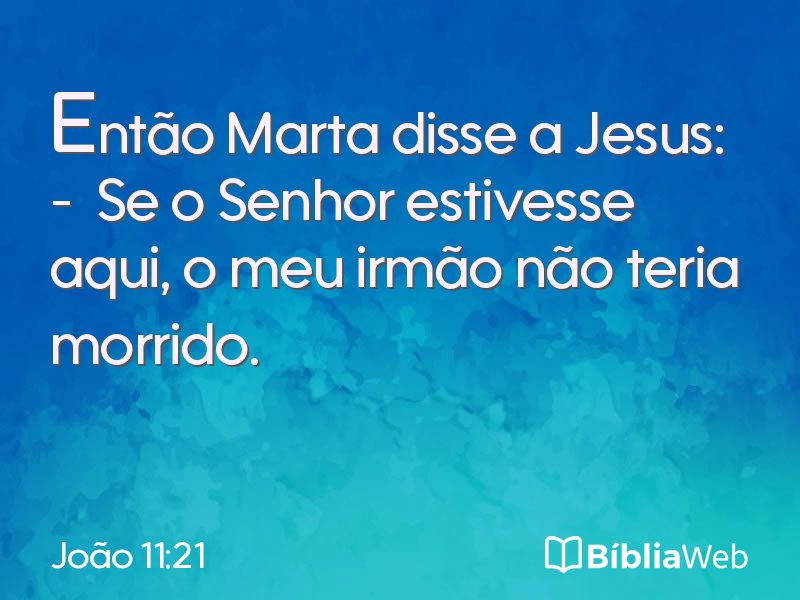 João 11:21 em imagem para compartilhar