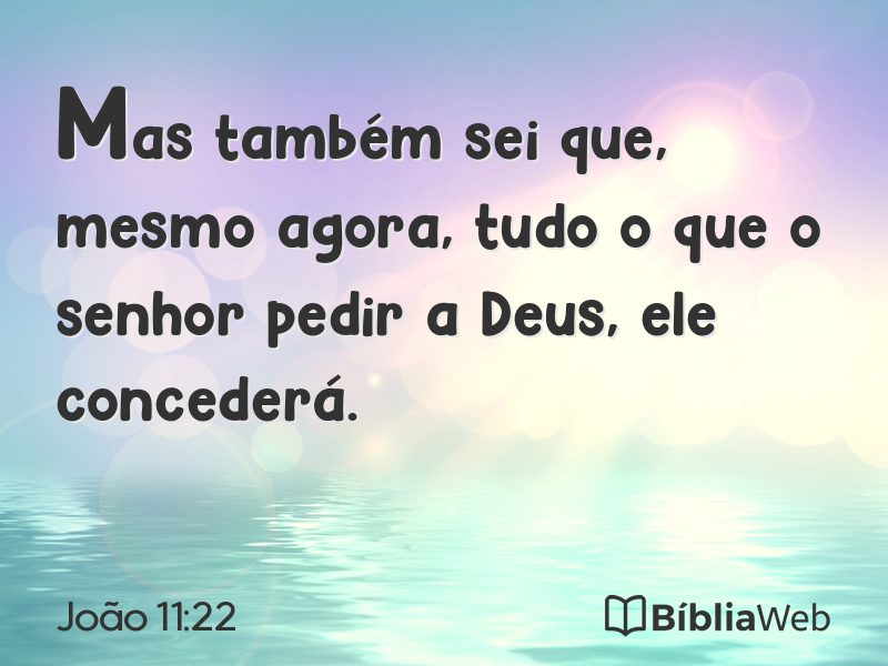 João 11:22 em imagem para compartilhar