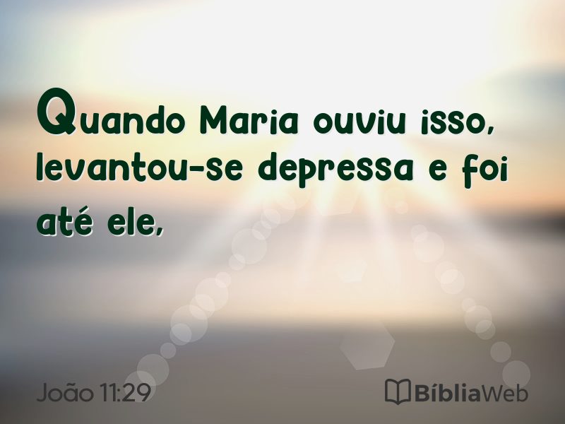 João 11:29 em imagem para compartilhar