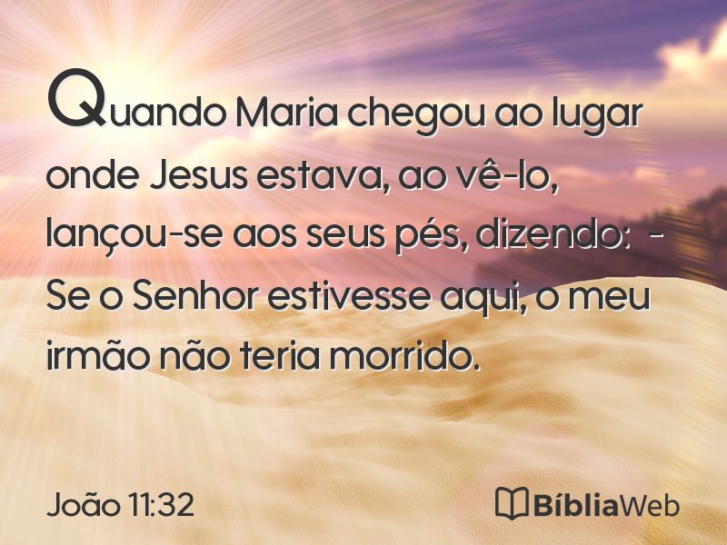 João 11:32 em imagem para compartilhar
