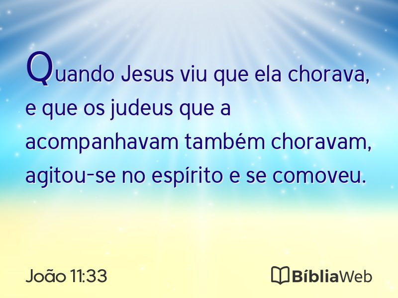 João 11:33 em imagem para compartilhar