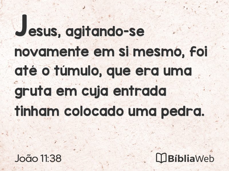 João 11:38 em imagem para compartilhar