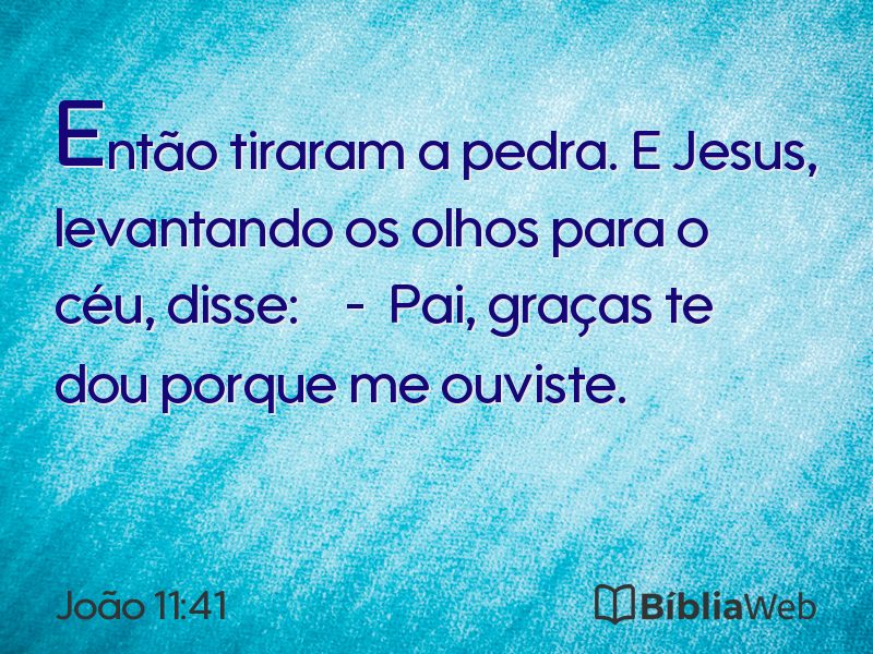 João 11:41 em imagem para compartilhar