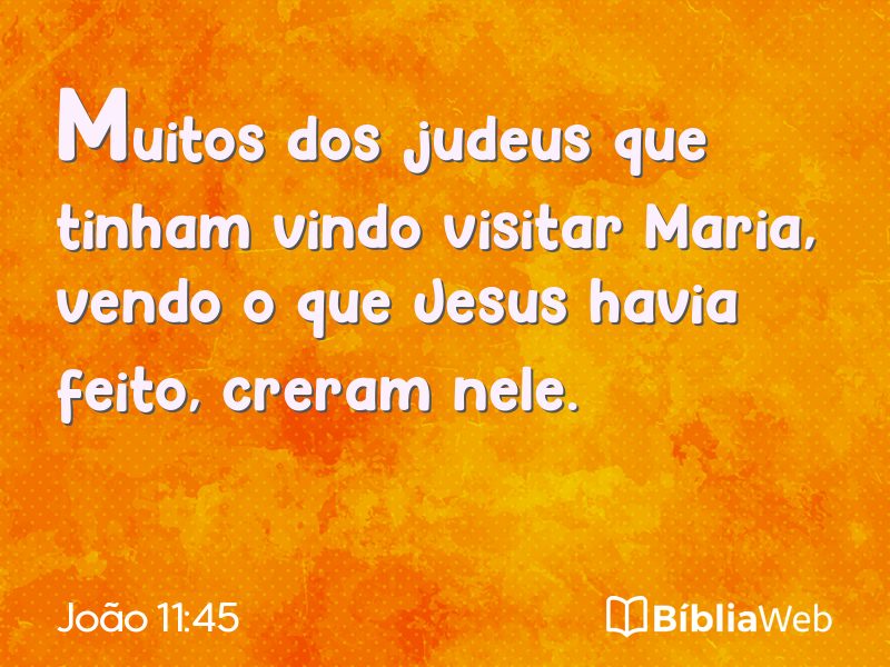 João 11:45 em imagem para compartilhar