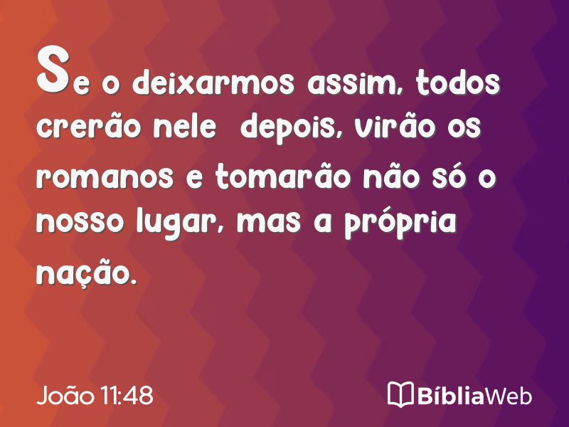 João 11:48 em imagem para compartilhar