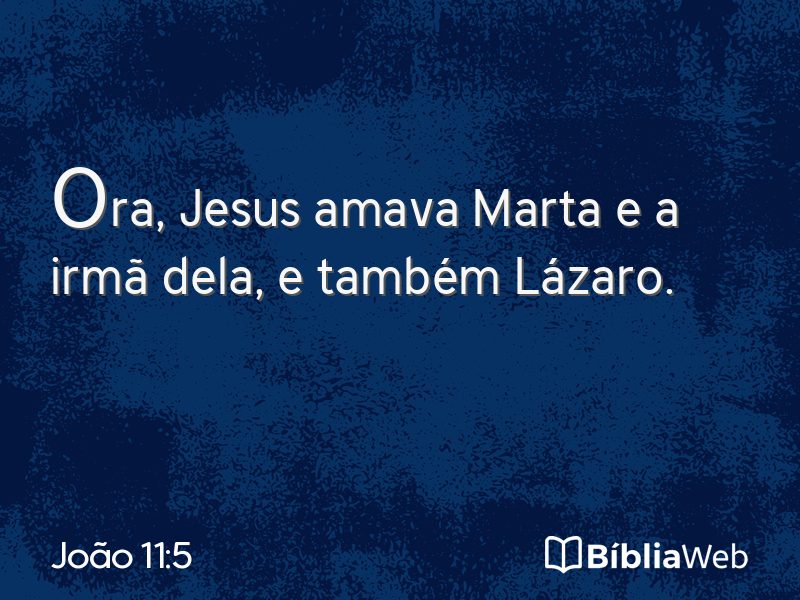 João 11:5 em imagem para compartilhar