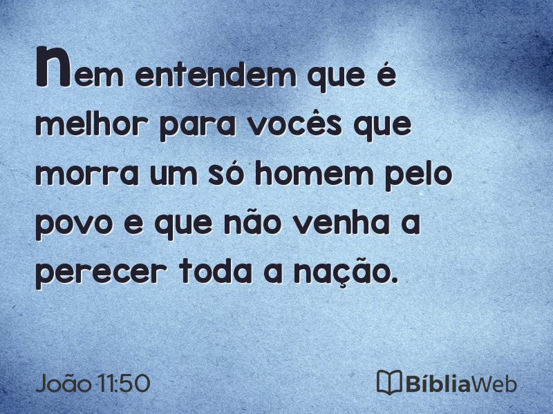 João 11:50 em imagem para compartilhar