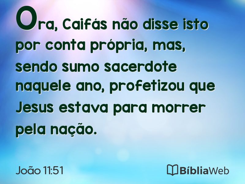 João 11:51 em imagem para compartilhar