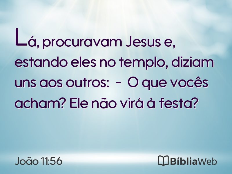 João 11:56 em imagem para compartilhar