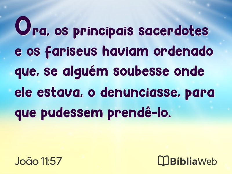 João 11:57 em imagem para compartilhar