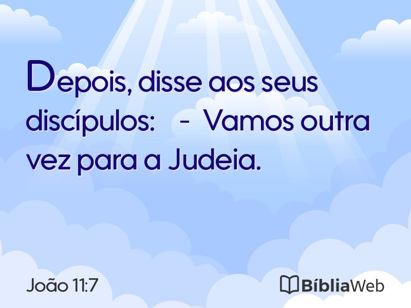 João 11:7 em imagem para compartilhar