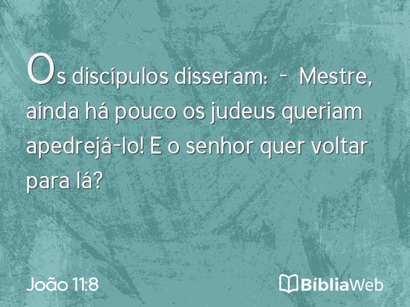 João 11:8 em imagem para compartilhar