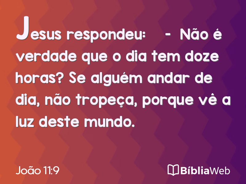João 11:9 em imagem para compartilhar