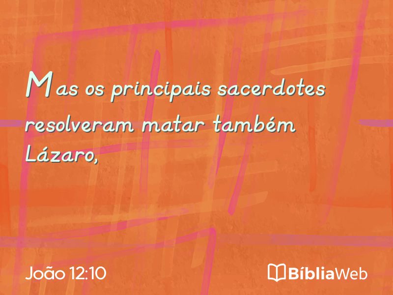 João 12:10 em imagem para compartilhar