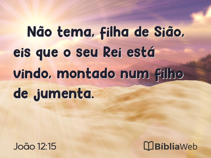 João 12:15 em imagem para compartilhar
