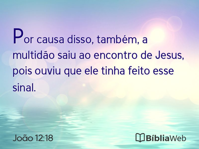 João 12:18 em imagem para compartilhar