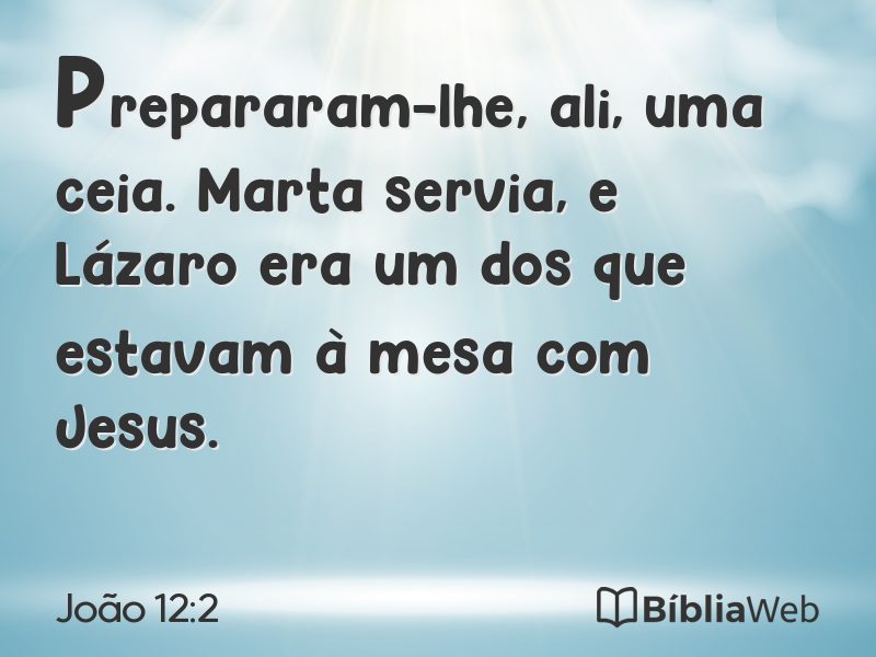 João 12:2 em imagem para compartilhar