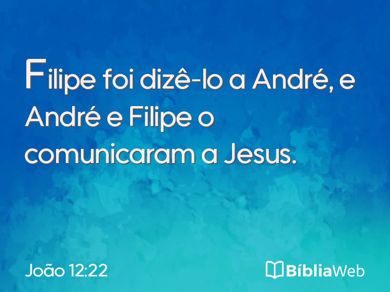 João 12:22 em imagem para compartilhar