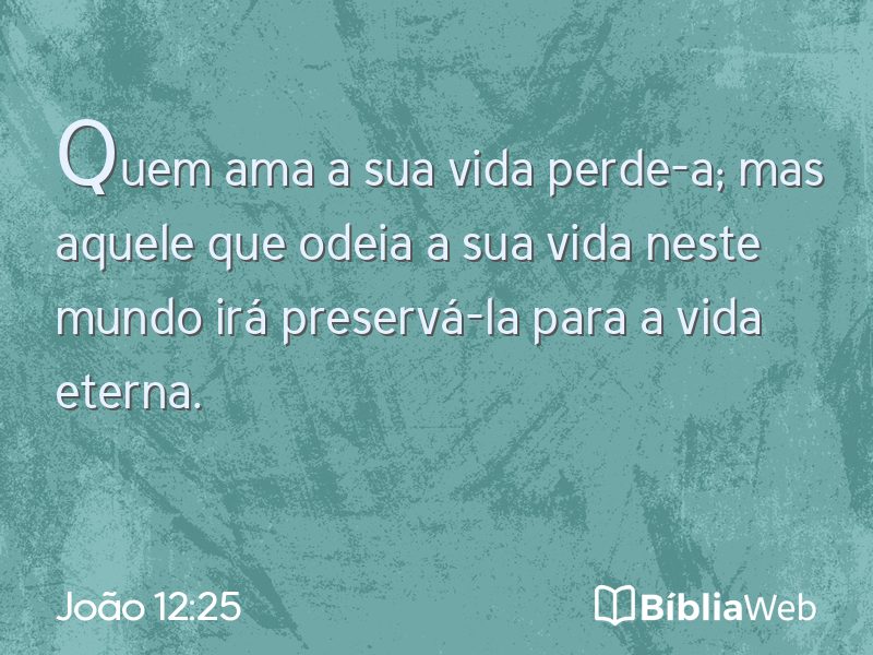 João 12:25 em imagem para compartilhar