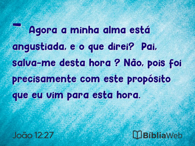 João 12:27 em imagem para compartilhar