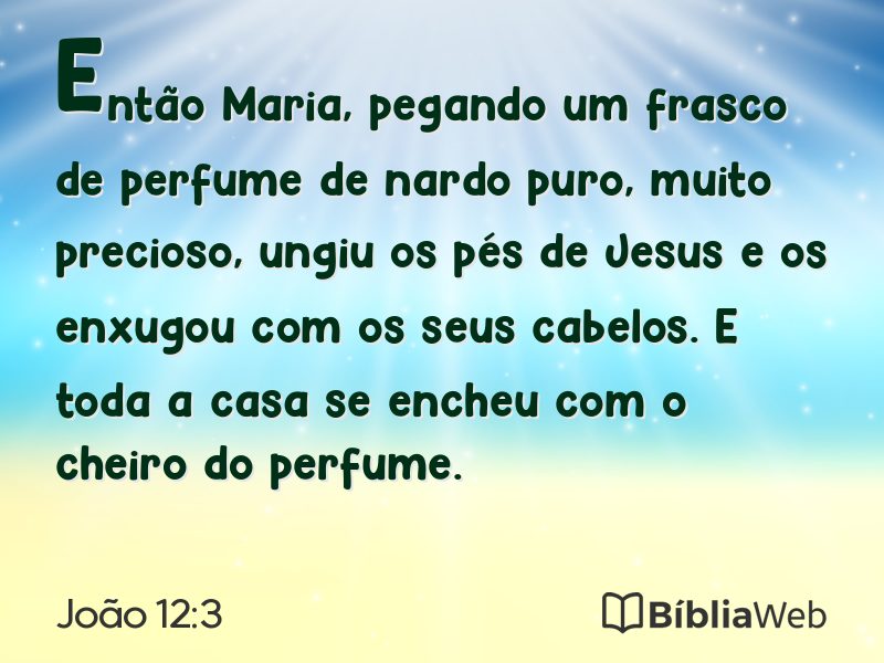 João 12:3 em imagem para compartilhar